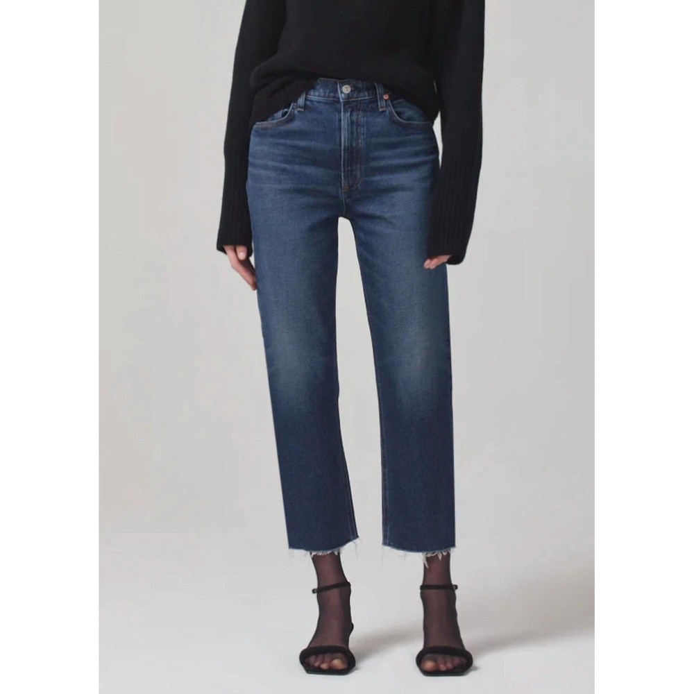 $228 Brand New CITIZENS HUMANITY DAPHNE CROP HIGH RISE STOVEPIPE Size 28